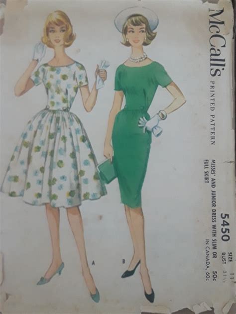 Vintage Mccalls Dress Pattern Wounded Bird Etsy