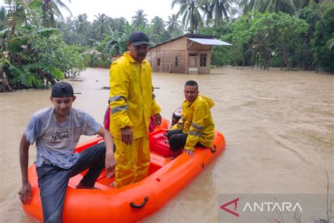 Banjir Meluas Jiwa Terdampak Banjir Di Aceh Timur Antara News