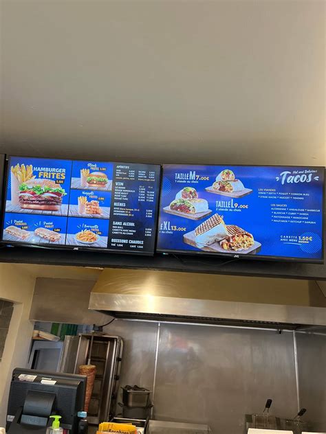 Menu Au Bosphore Kebab Fast Food Guilvinec