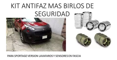 Antifaz Y Birlos Seguridad Para Kia Sportage Gt 2016 Al 2018 Envío gratis