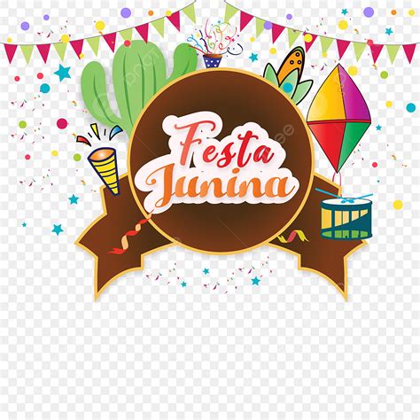 Festa Junina Vector PNG Images Hand Drawn Cartoon Cactus Brazilian