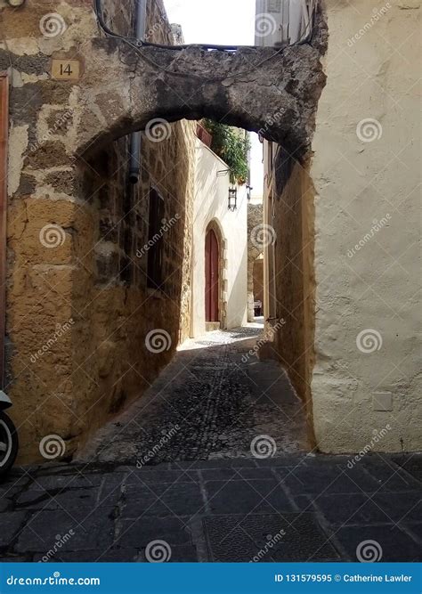 Streets of Old Town, Rodos Island, Greece Stock Image - Image of island ...