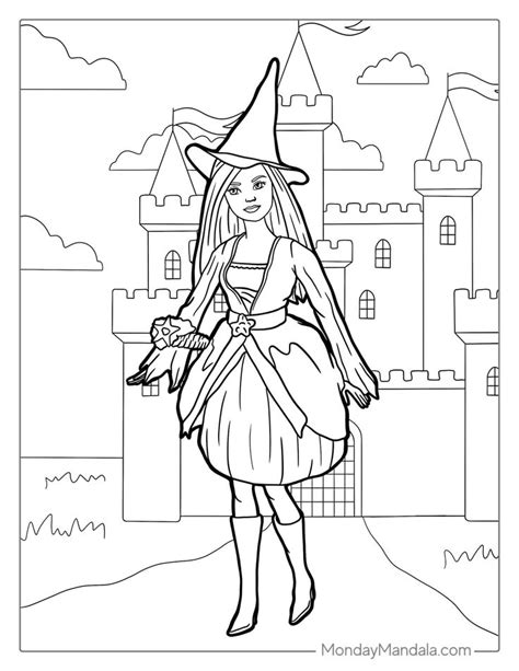 58 Barbie Coloring Pages Free Pdf Printables Barbie Coloring Pages Halloween Coloring Pages