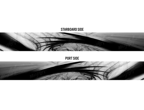 Sidewinder Black Abstract Boat Wrap Kit Mid Atlantic Designs