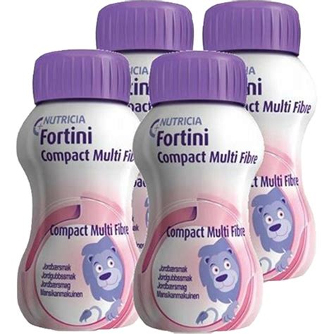 Köp Fortini Compact Multi Fibre Jordgubb 4 x 125 ml