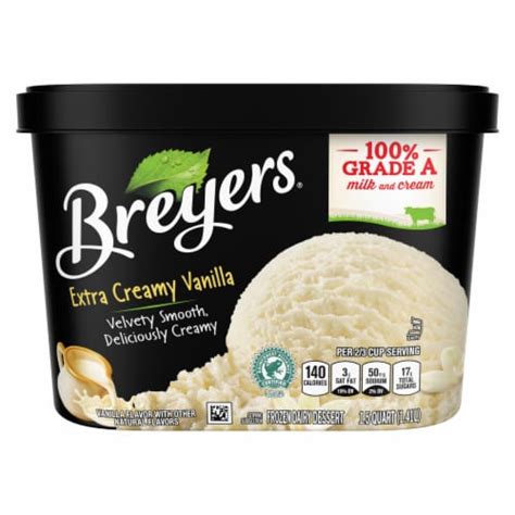 Breyers Extra Creamy Vanilla Frozen Dairy Dessert Tub 48 Oz Kroger