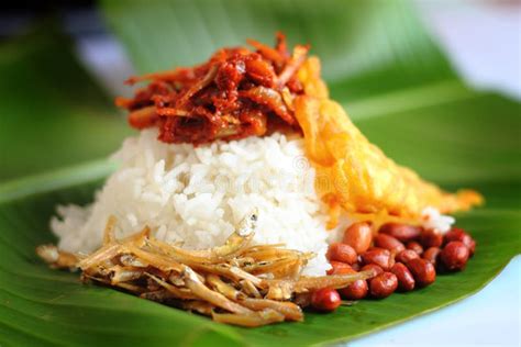 Traditional Malaysia Coconut Rice Nasi Lemak Stock Photo Image Of