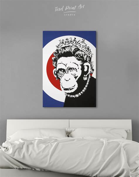 Monkey Queen Banksy Wall Art Graffiti Decor Graffiti Street | Etsy