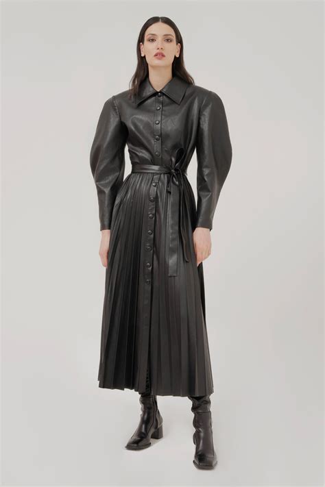 Vegan Leather Dress Leather Dress Leather Dress Outfit Leather Dresses