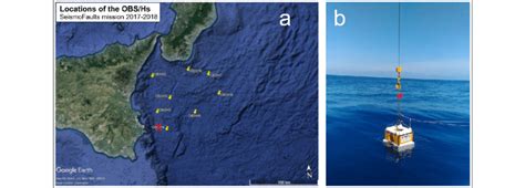 A Map Of Ocean Bottom Seismometers And Hydrophones OBS H Deployed