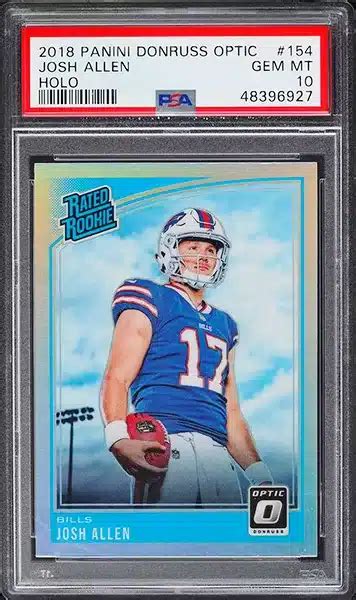 Josh Allen Rookie Card Recent Selling Prices Values