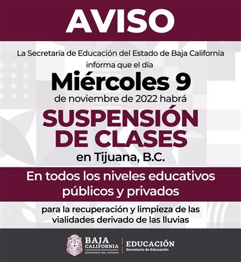 Se Suspenden Clases En Escuelas Del Municipio De Tijuana En Todos Los