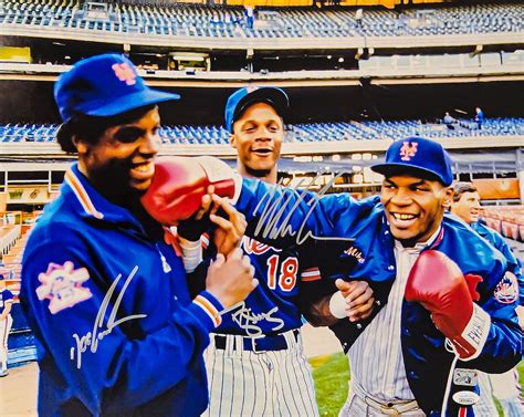 Mike Tyson Doc Gooden Darryl Strawberry Autographed Signed Etsy