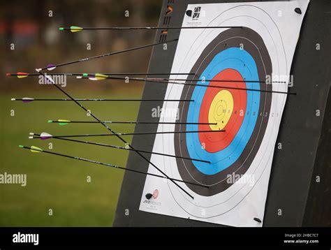 Bucharest Romania December 03 2021 A Target For Archery Full Of