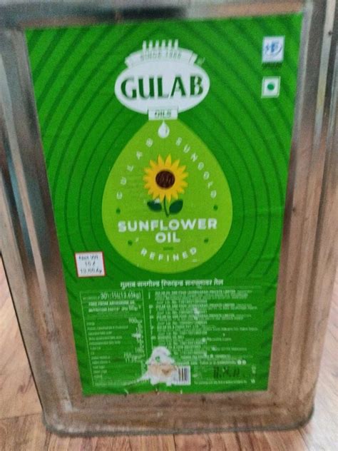 Gulab Sungold Refined Sunflower Oil Packaging Type Tin Packaging