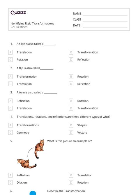 50 Transformations Worksheets For 7th Class On Quizizz Free And Printable