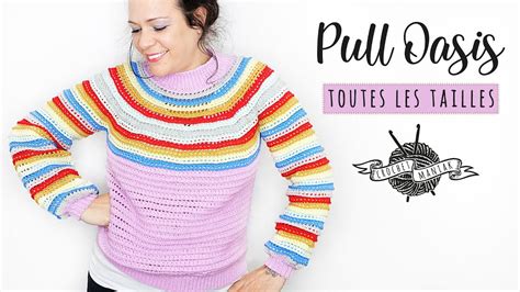 { Tuto } Comment Faire Un Pull Top Down Col Rond Au Crochet Youtube