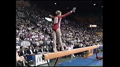 Olesya Dudnik Urs 1989 American Cup Balance Beam Aa Youtube