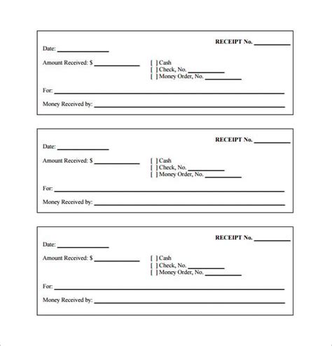 Printable Blank Receipt Form Printable Forms Free Online