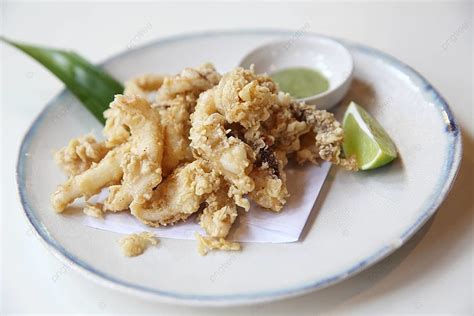 Japanese Delight Crispy Tempura Squid Calamari And Ika Tempura Photo Background And Picture For