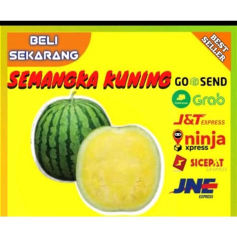 Jual Buah Semangka Kuning Watermelon Yellow Besar Segar Shopee Indonesia