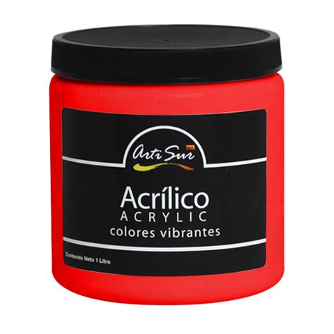 Tienda SUR en linea ACRÍLICO ARTI SUR ROJO CADMIO 1 LITRO