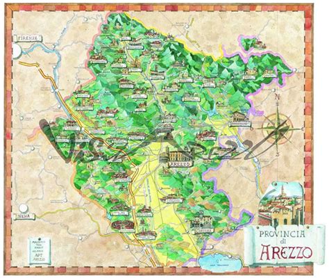 Cartina Provincia Di Arezzo Mappa Turistica Cosa Vedere E Visitare 2158