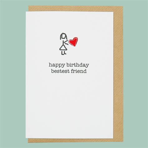 Happy Birthday Bestest Friend Handmade Enamel Card Etsy