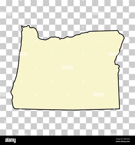 Oregon Map Shape United States Of America Flat Concept Icon Symbol Vector Illustration Stock