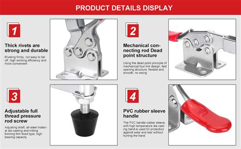 Chfine Pack Hold Down Adjustable Toggle Clamp Hand Tool Woodworking