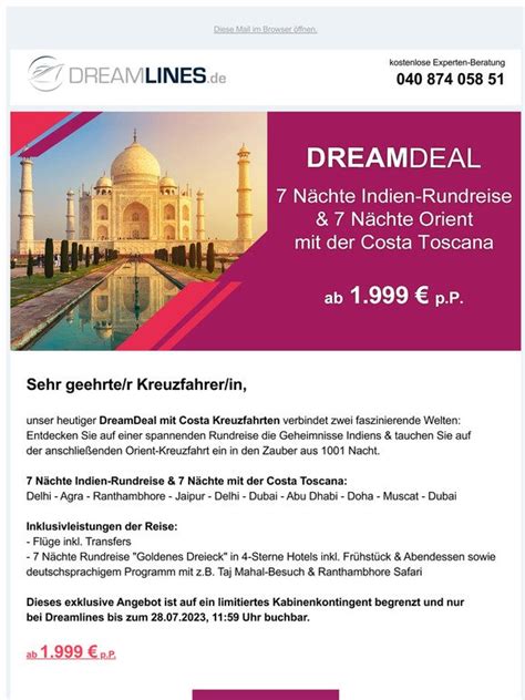 Dreamlines De Kreuzfahrten Suchen Und Buchen Dreamdeal Ab