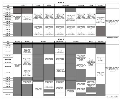 Pool Schedule – Greater Scranton YMCA