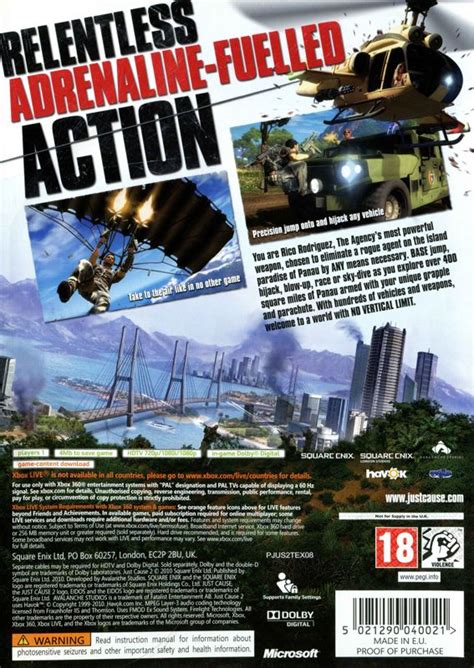 Just Cause 2 2010 Xbox 360 Box Cover Art Mobygames