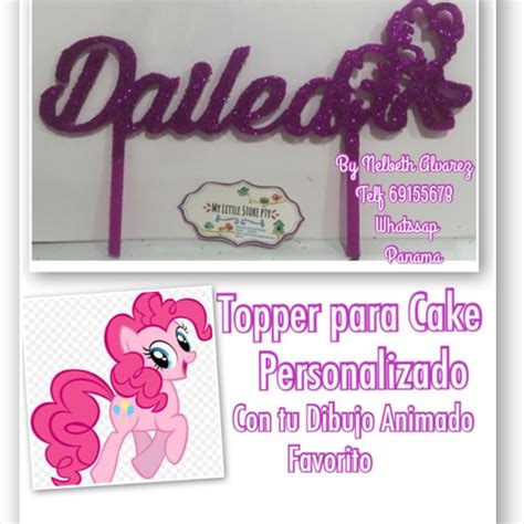 Ahora T Topper Personalizado Plastico Comprimido Con Glitter O