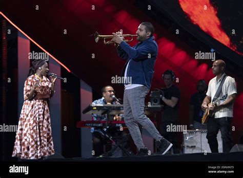 Angelique Kidjo And Ibrahim Maalouf Attending The Global Citizen Live