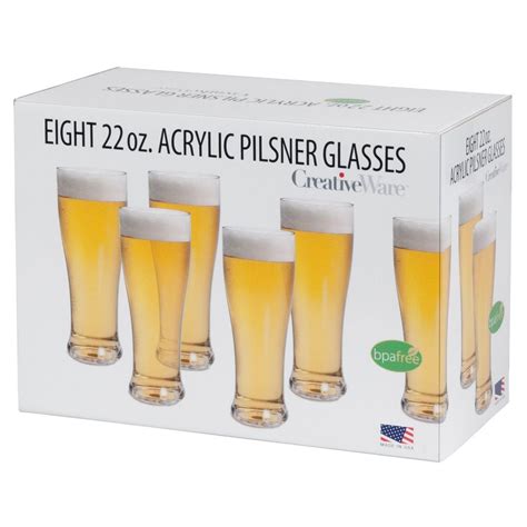 Creativeware Pilsner Glass 8 Pack