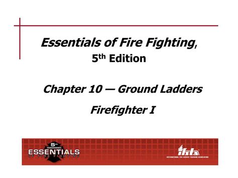 Ppt Essentials Of Fire Fighting 5 Th Edition Powerpoint