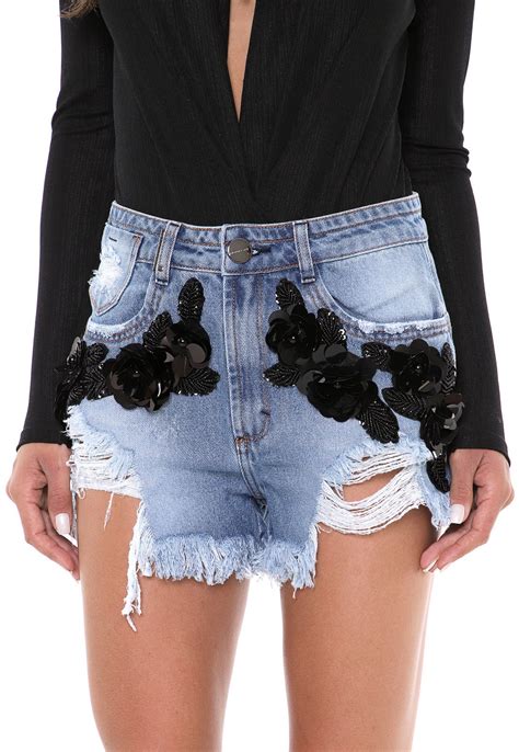 Short Jeans Lan A Perfume Hot Pant Pedraria Azul Compre Agora Dafiti Brasil