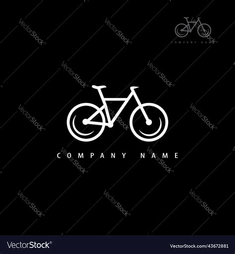 Simple Lined Bicycle Logo Icon Royalty Free Vector Image