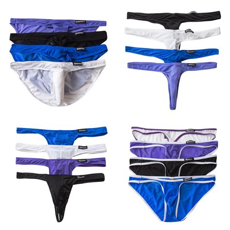 Pack Men S Sexy Lingerie Underwear Boxer Briefs G String T Back Shorts Panties EBay