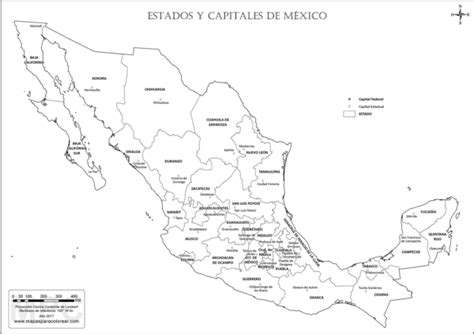 Mapas de México para colorear e imprimir | Colorear imágenes