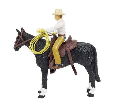 407bc 120 Cowboy With Horse And Saddle Action Toys