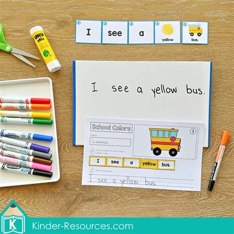 Sentence Scramble With Cut And Paste Worksheets School Colors