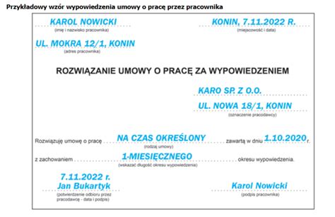 Rozwiązanie umowy o pracę za wypowiedzeniem przez pracownika Biuro