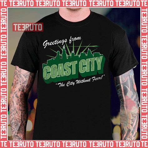 Greetings From Coast City Dc Comic Unisex T Shirt Teeruto