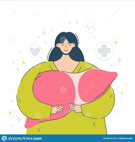 Woman Care about Her Liver To Keep Liver Healthy. Liver Awareness Month