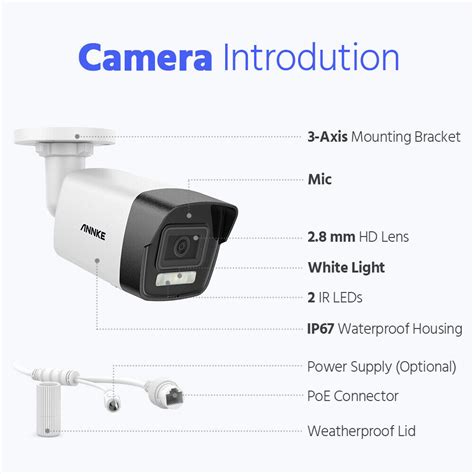 Annke K Ip Poe Cctv Security Camera Audio In Full Color Night Vision