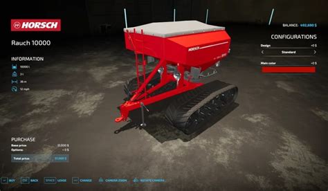 Fs22 Horsch 10000 V 1100 Sprayers And Fertilizer Seeders Mod Für