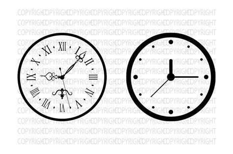 Clock Face Svg Clock Svg Clock Face Clipart Bundle Cut Etsy