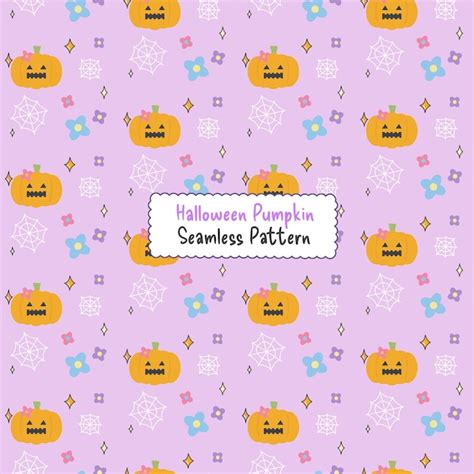 Premium Vector Halloween Pumpkin Seamless Pattern